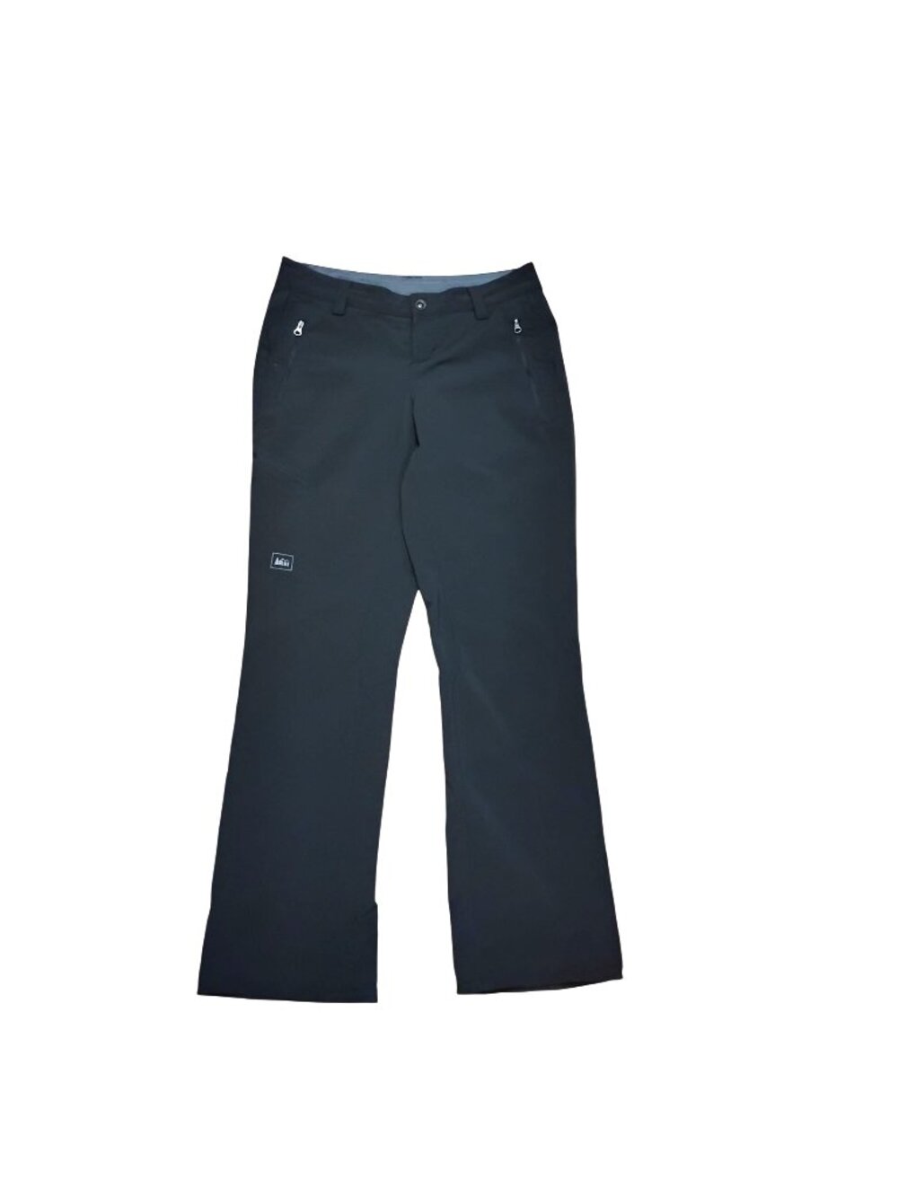 REI Womens 4 Black Straight Leg Performance Pants Mid Rise